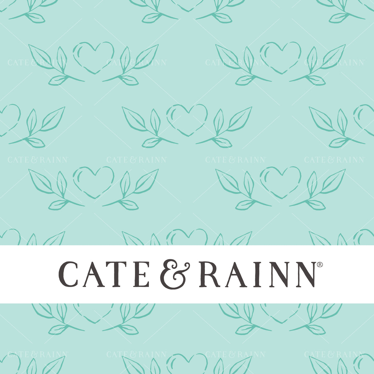 Simple Whimsical Sketched Heart Seamless Pattern File by Cate and Rainn®