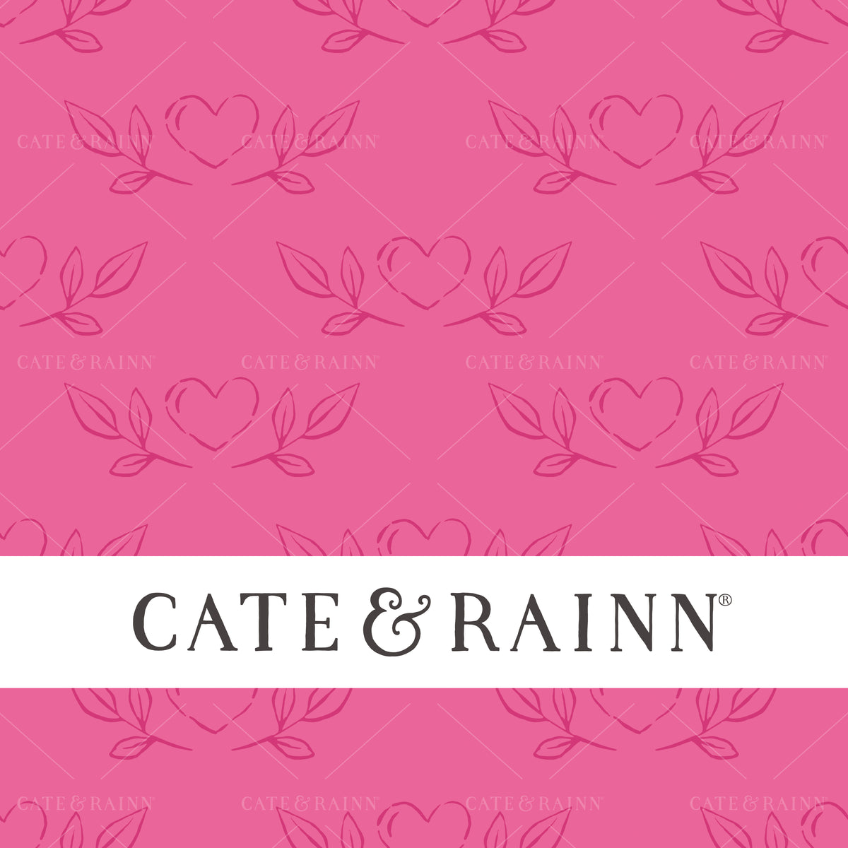 Simple Whimsical Sketched Heart Seamless Pattern File by Cate and Rainn®