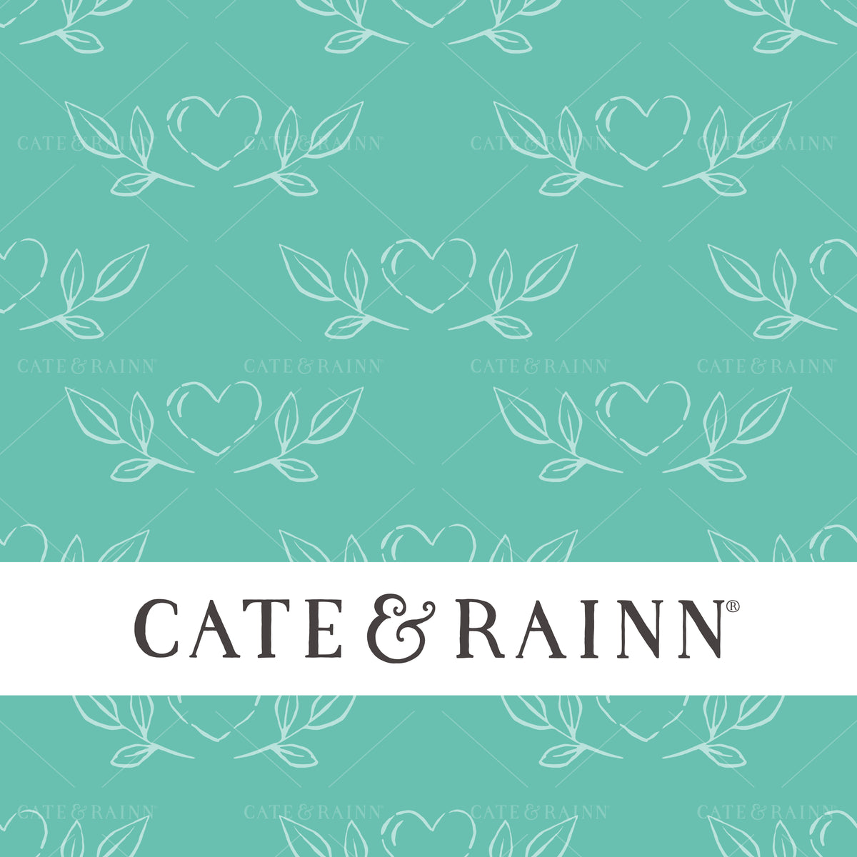 Simple Whimsical Sketched Heart Seamless Pattern File by Cate and Rainn®