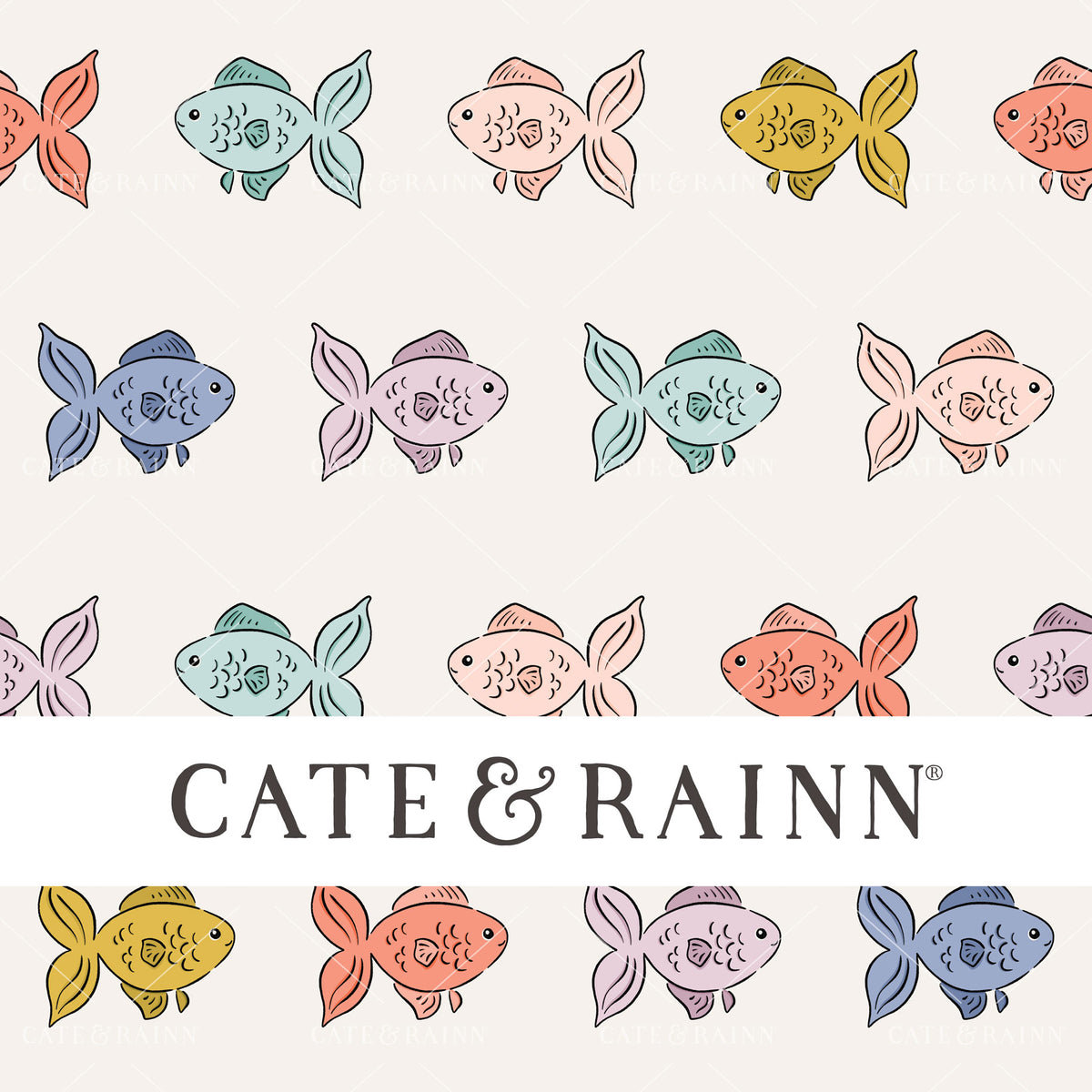 Colorful Goldfish Seamless Pattern | Pet Shop Collection