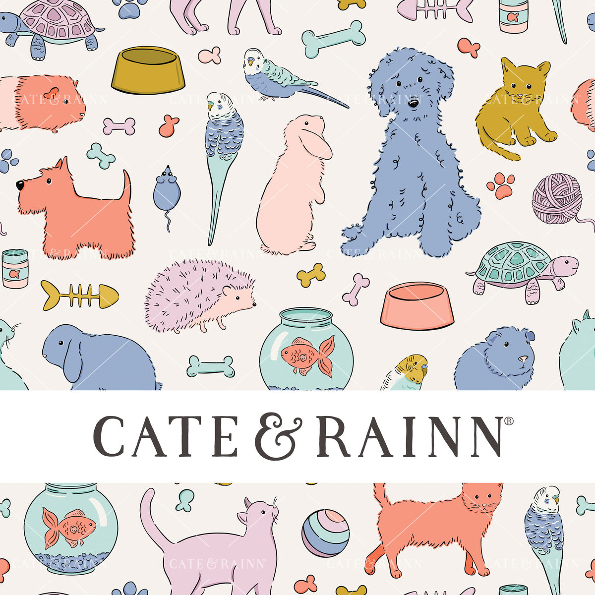 Colorful Pets Seamless Pattern | Pet Shop Collection