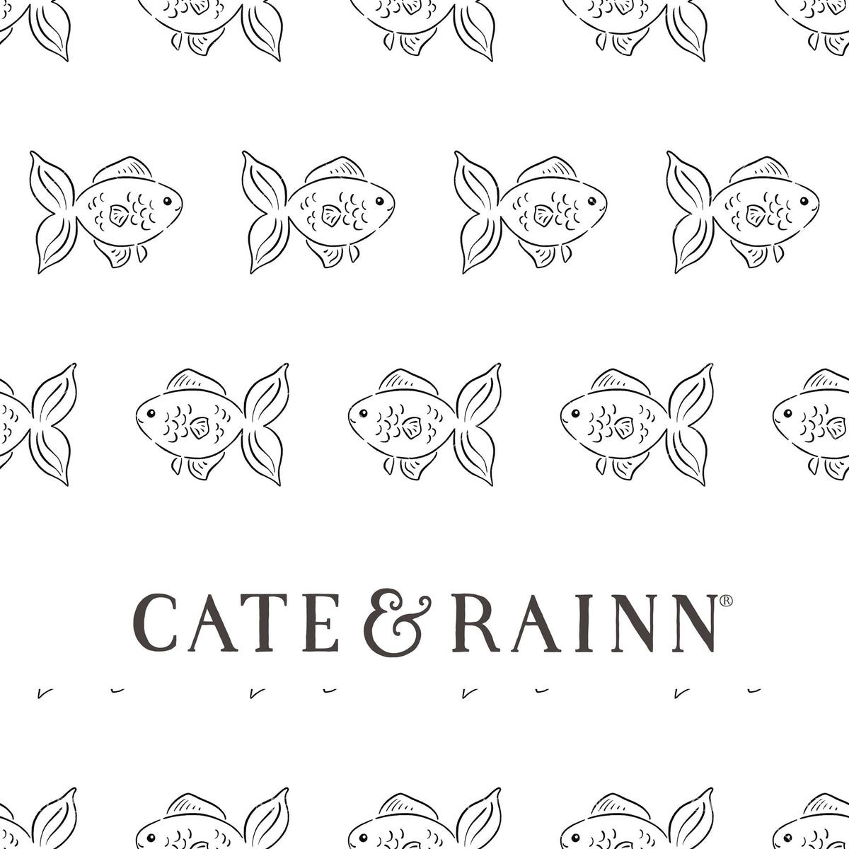 Sketched Line Art GoldFish Seamless Pattern | Pet Shop Collection