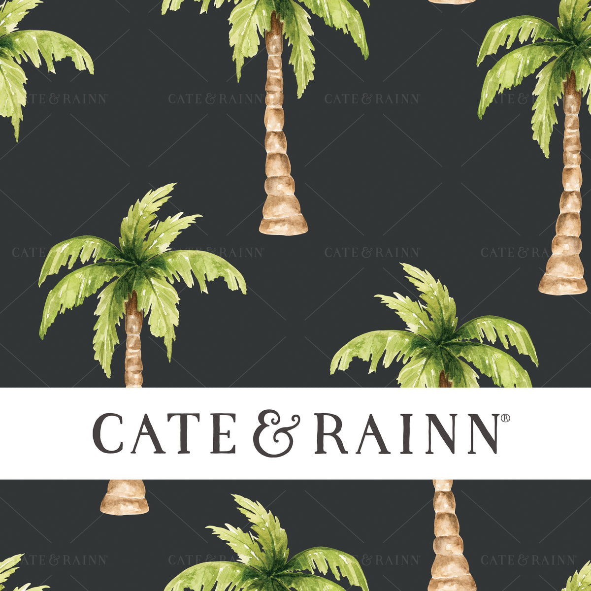 Palm Trees - Pirates Ahoy Seamless Pattern by Cate &amp; Rainn®