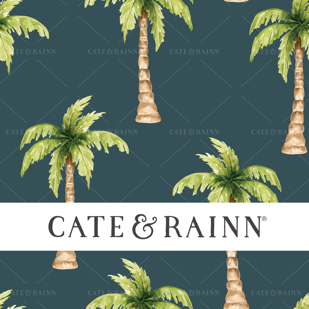 Palm Trees - Pirates Ahoy Seamless Pattern by Cate &amp; Rainn®
