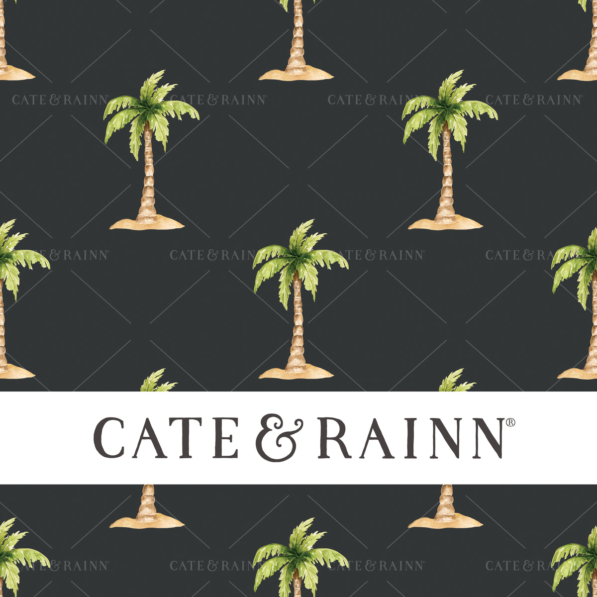 Palm Trees - Pirates Ahoy Seamless Pattern by Cate &amp; Rainn®
