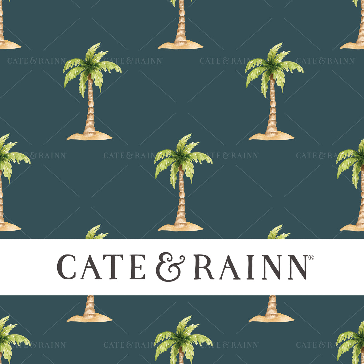Palm Trees - Pirates Ahoy Seamless Pattern by Cate &amp; Rainn®