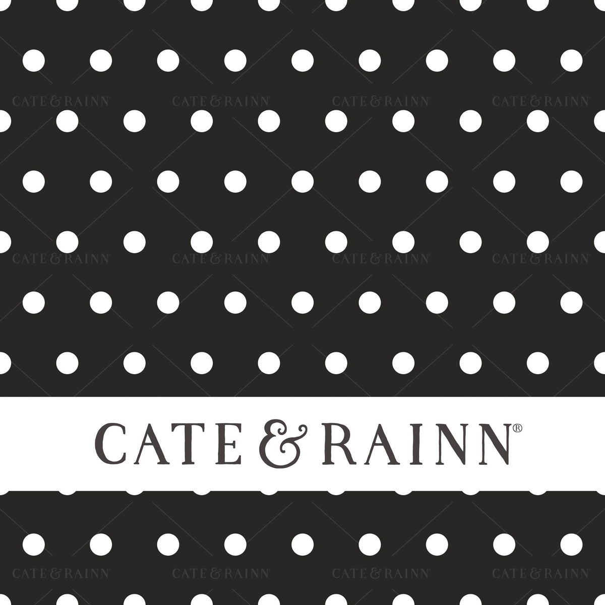 Black and White Polka Dots | Puppy Dog Floral