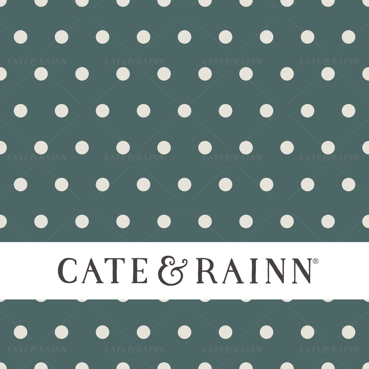 Teal Blue Polka Dot Seamless Pattern | Retro Kids Collection
