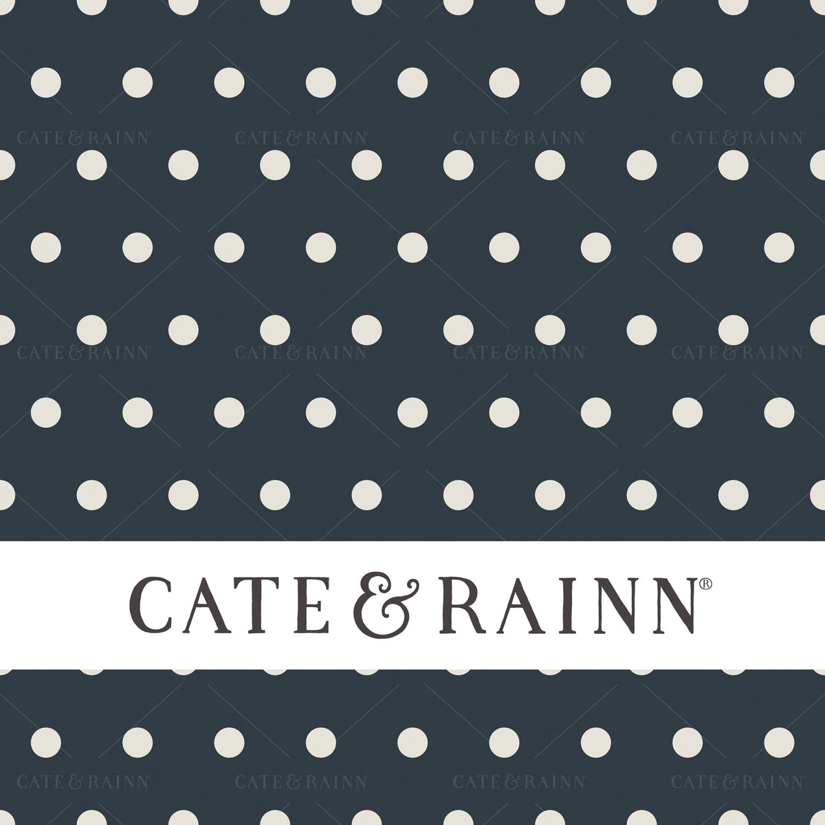 Navy Blue Polka Dot Seamless Pattern | Retro Kids Collection