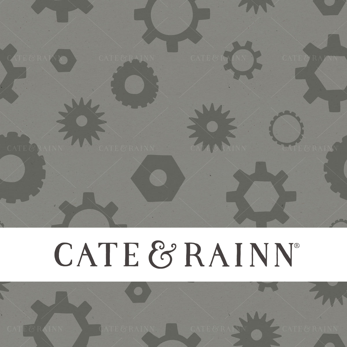 Gray Nuts and Bolts Seamless Pattern | Retro Kids Collection