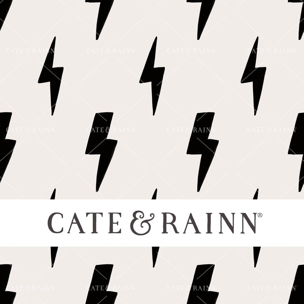 Lightning Bolt seamless pattern design by Cate and Rainn®