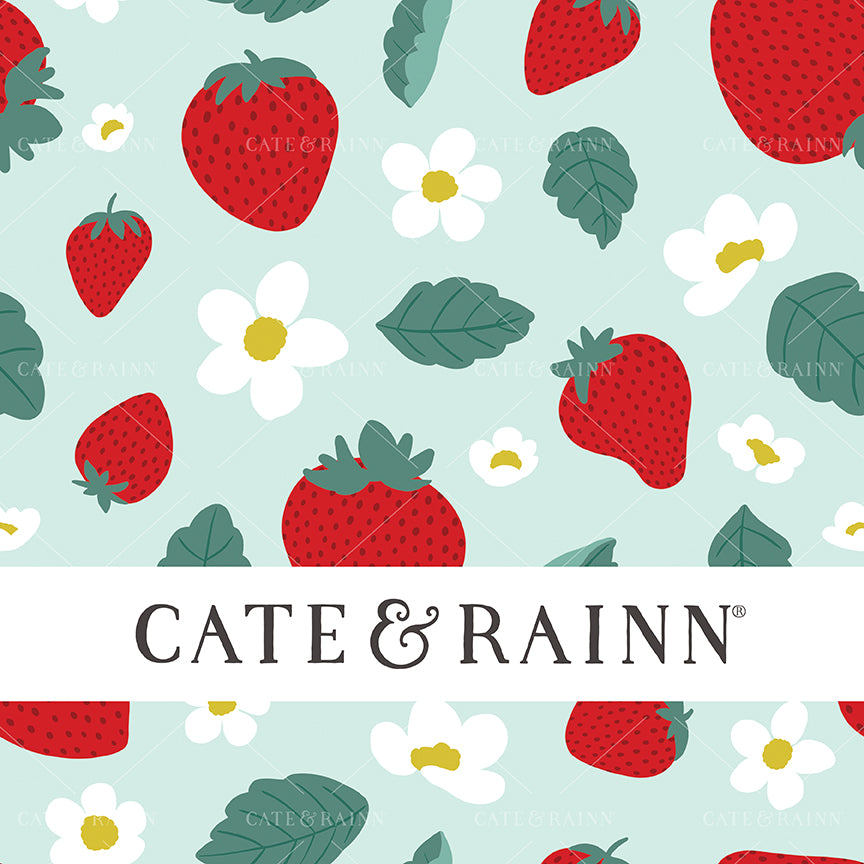 Blue Strawberries Seamless Pattern | Lemon Squeezy Collection