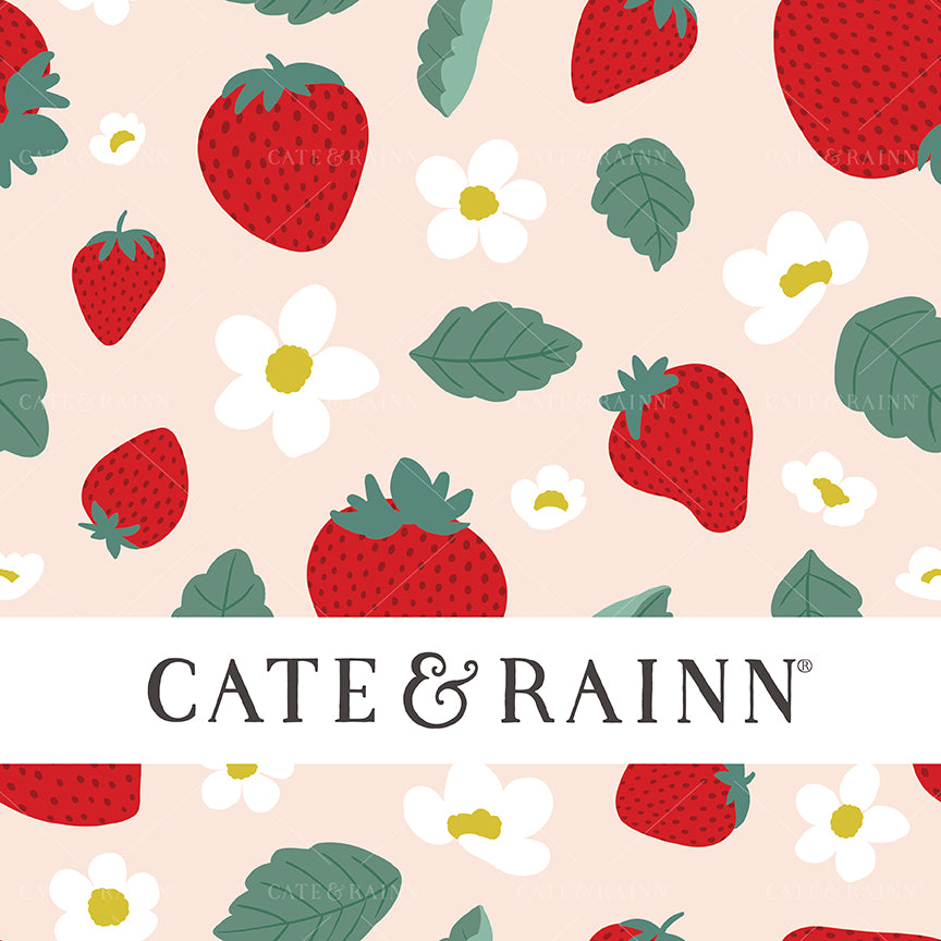 Pink Strawberries Seamless Pattern | Lemon Squeezy Collection