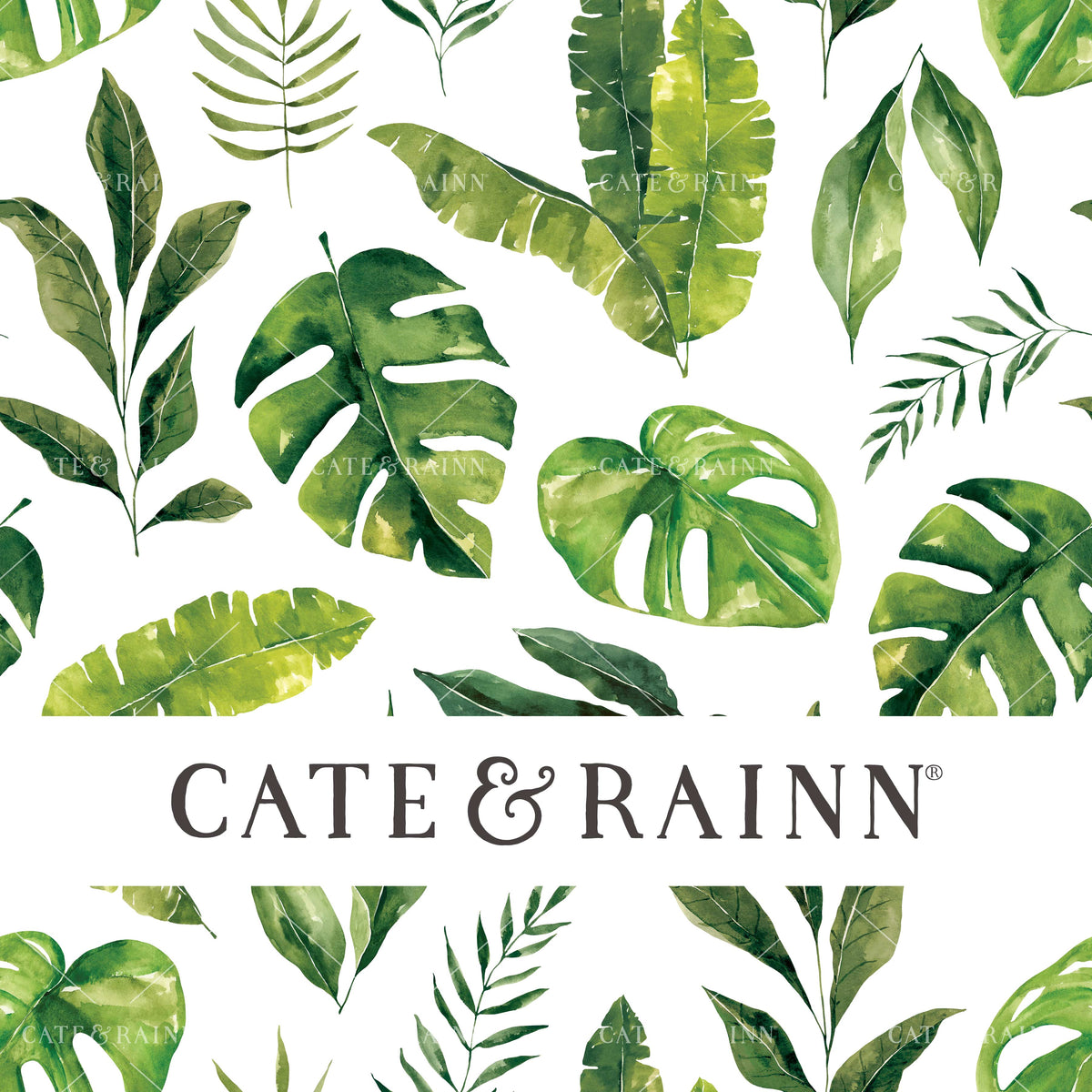 Watercolor Tropical Botanical Foliage Seamless Pattern | Tropical Jungle Collection