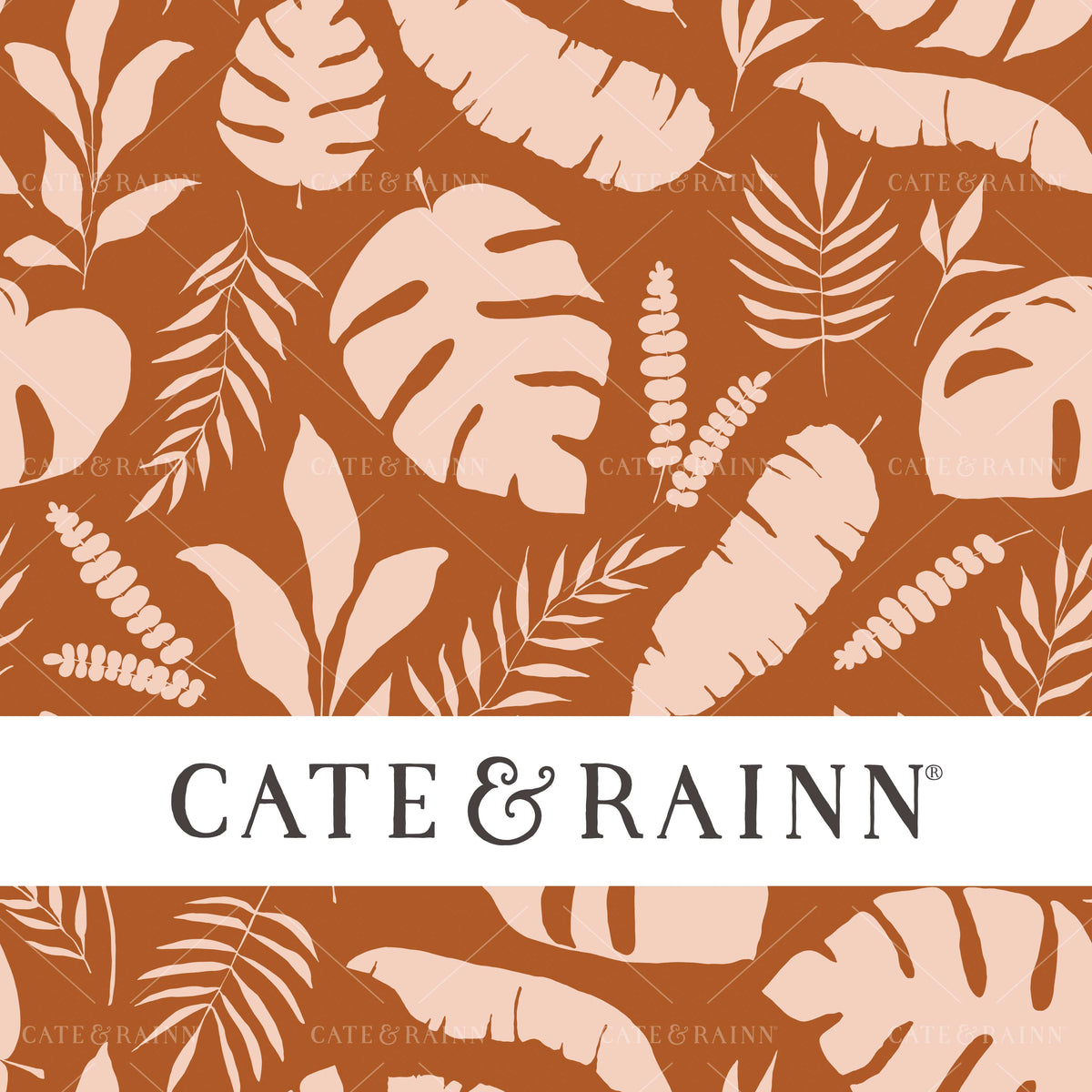 Pink and Orange Tropical Foliage Seamless Pattern | Tropical Jungle Collection