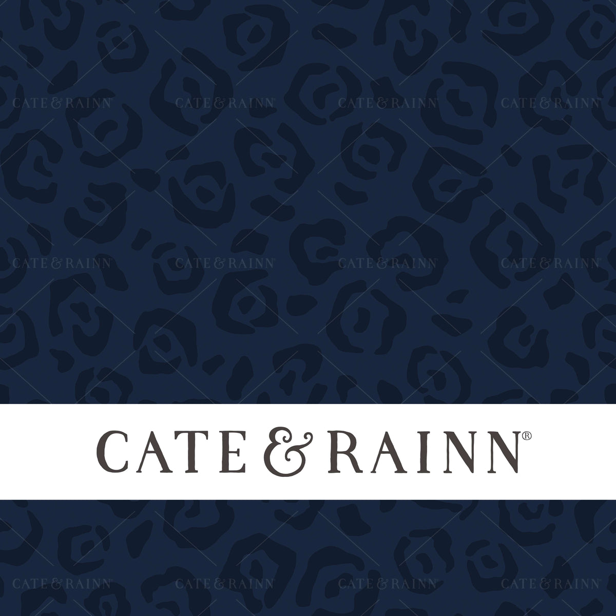 Navy Blue Jaguar Print Seamless Pattern | Tropical Jungle Collection