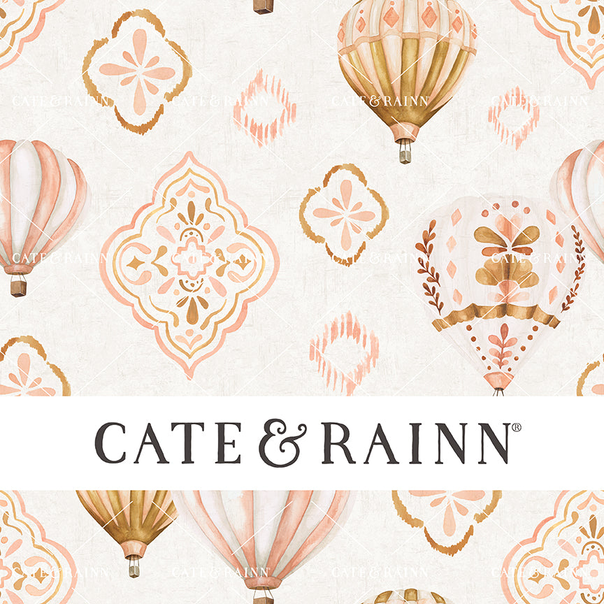 Boho Hot Air Balloons Seamless Pattern | Wanderlust Collection