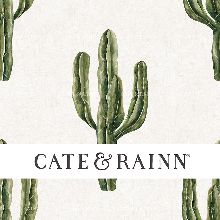 Watercolor Saguaro Cactus Seamless Pattern | Wanderlust Collection