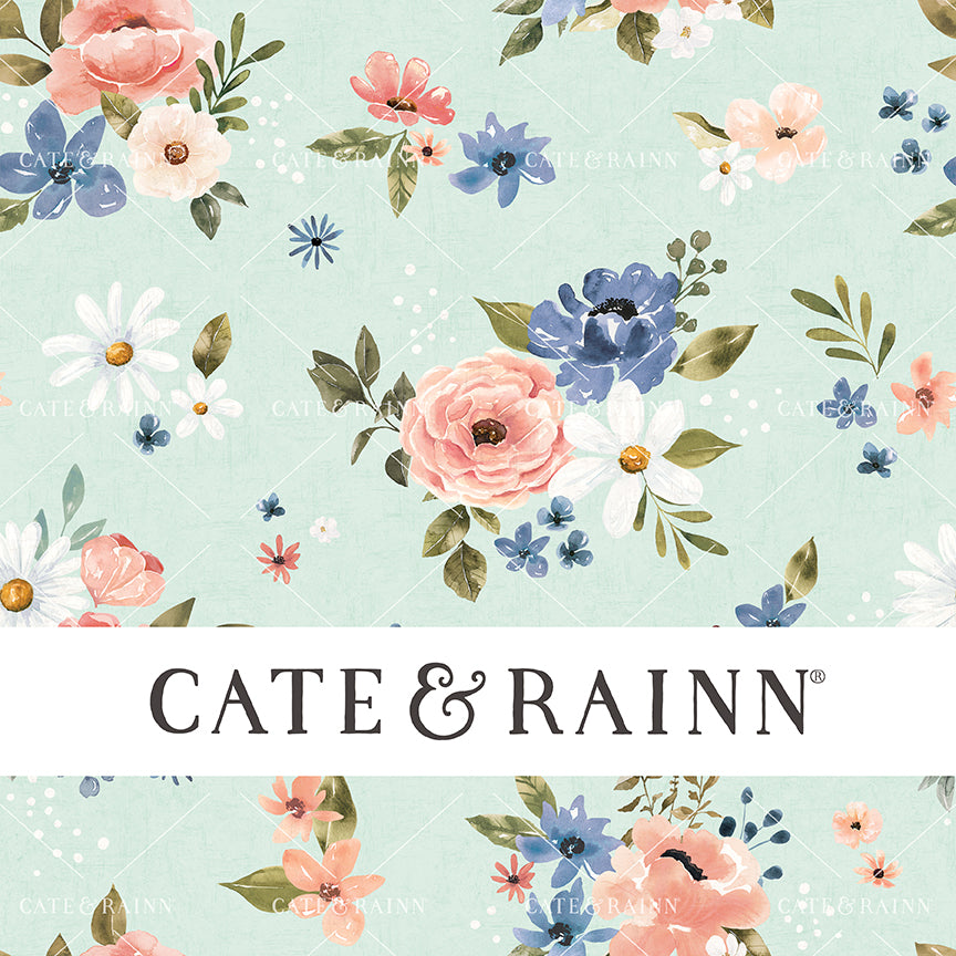 Dainty Floral on Mint Seamless Pattern | Wanderlust Collection
