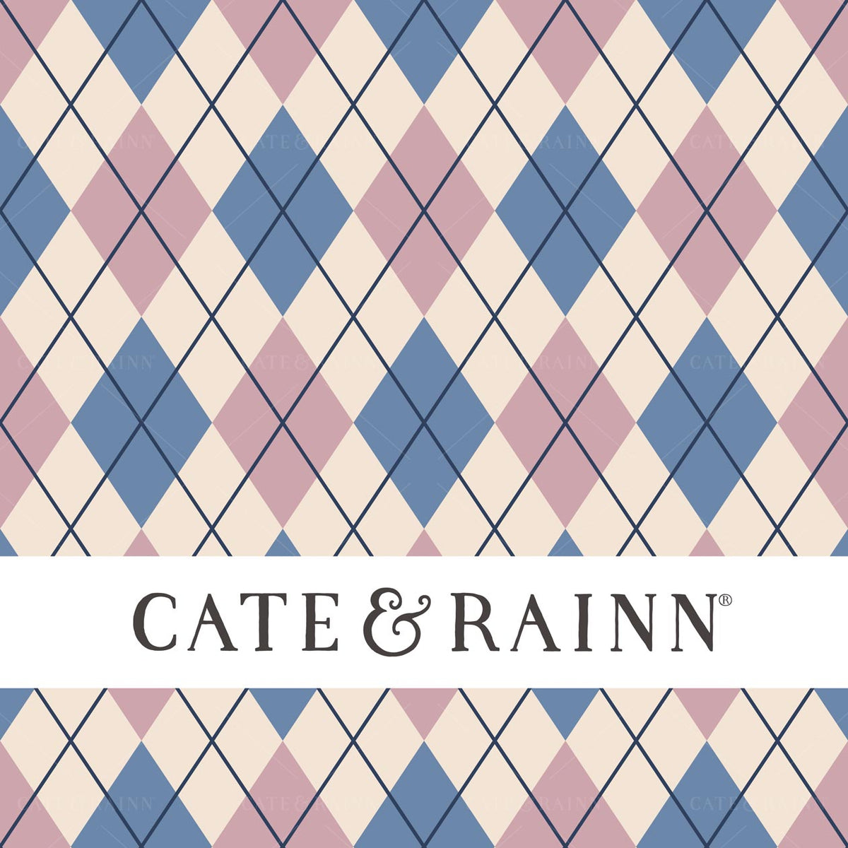 Sweet Blue and Purple Argyle Seamless Pattern by Cate &amp; Rainn