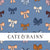 Blue Vintage Coquette Bows Seamless Pattern Design by Cate & Rainn®