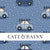 Blue Christmas Cars Seamless Pattern Design by Cate & Rainn