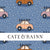 Retro Christmas Cars Seamless Pattern Design by Cate & Rainn