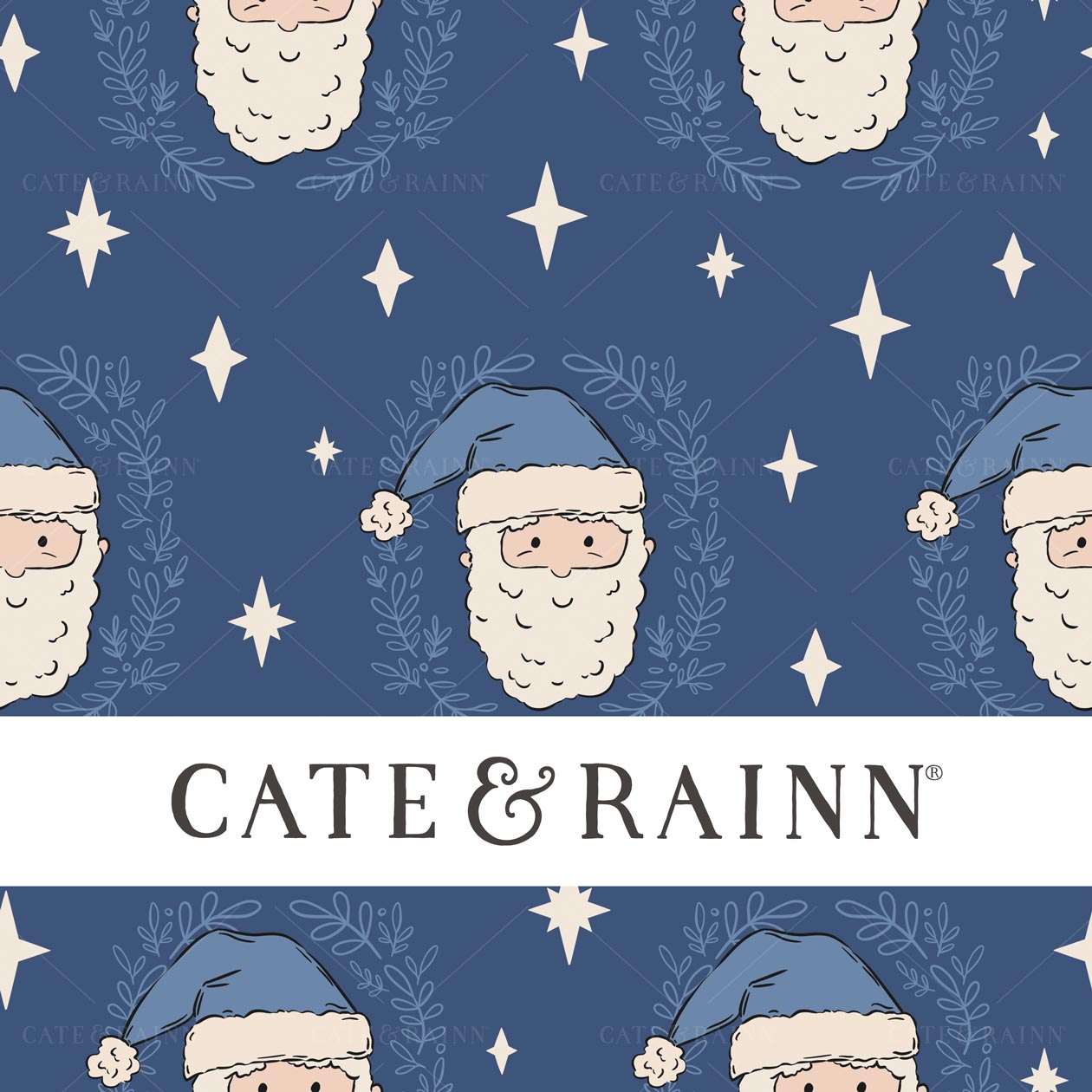 Ornate Santa Clause Seamless Pattern by Cate & Rainn