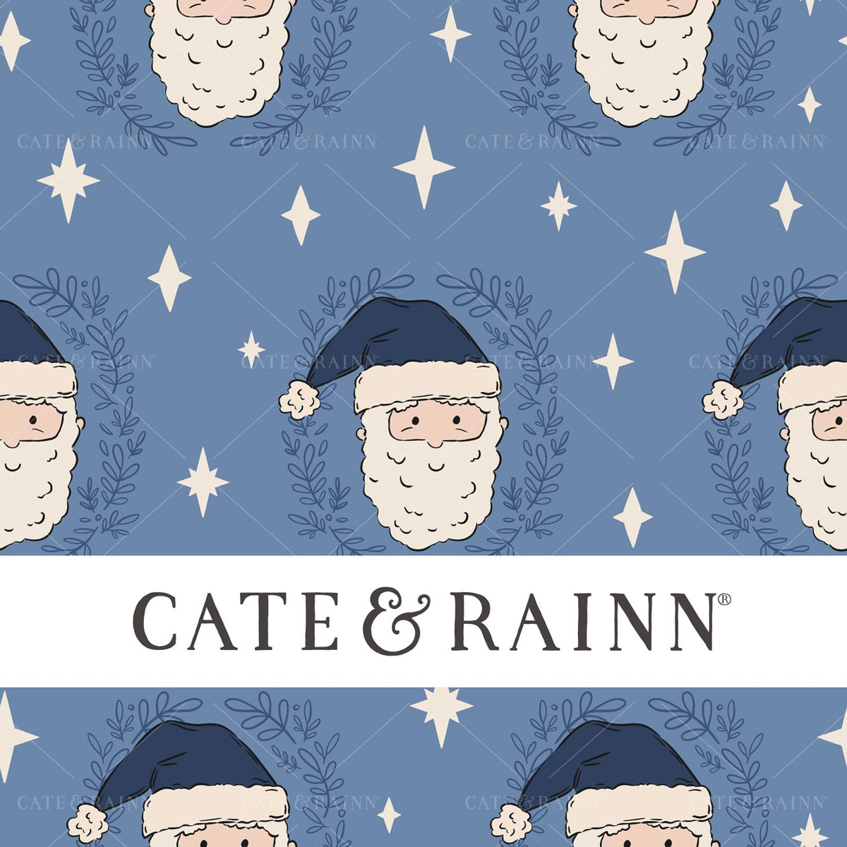 Ornate Santa Clause Seamless Pattern by Cate &amp; Rainn
