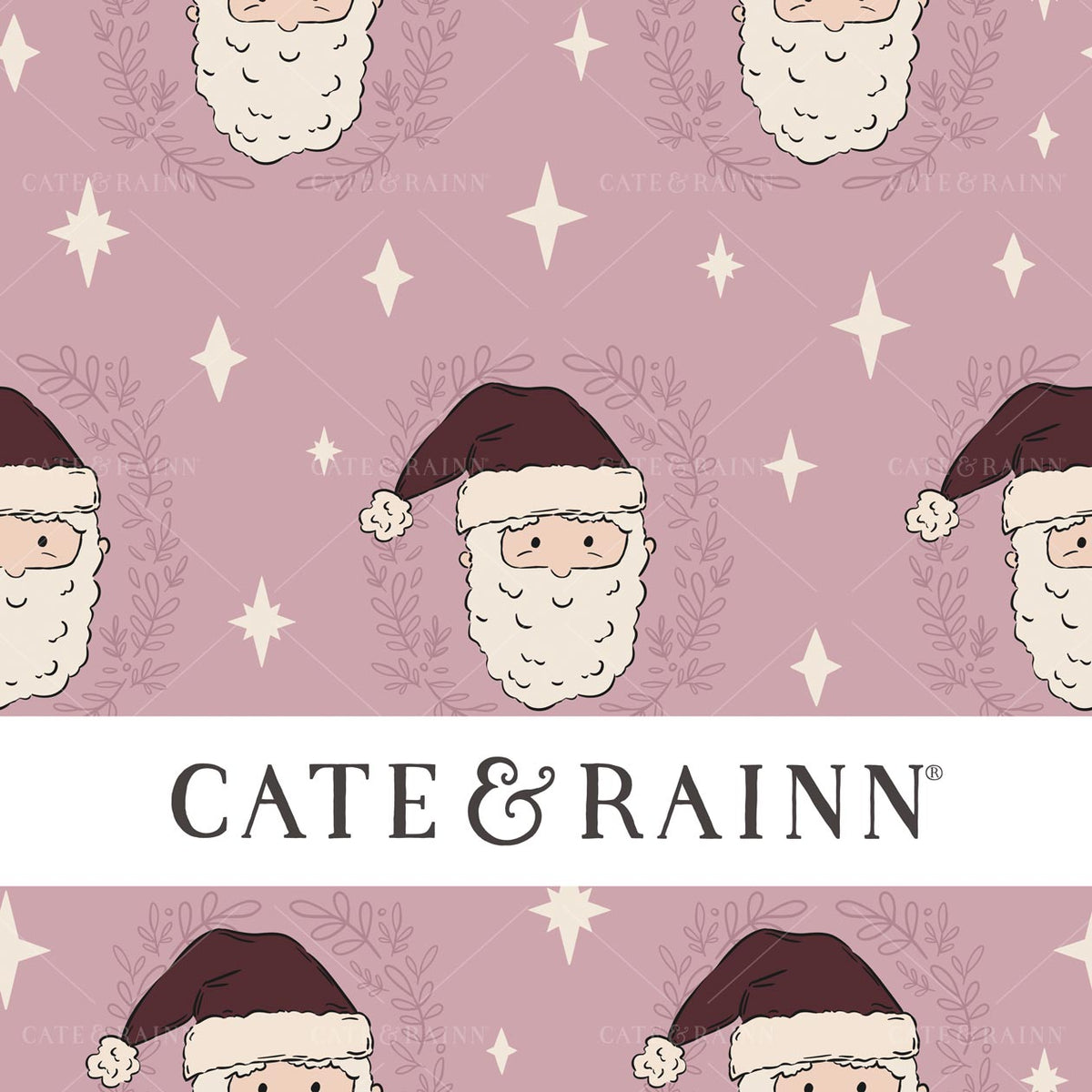 Ornate Santa Clause Seamless Pattern by Cate &amp; Rainn