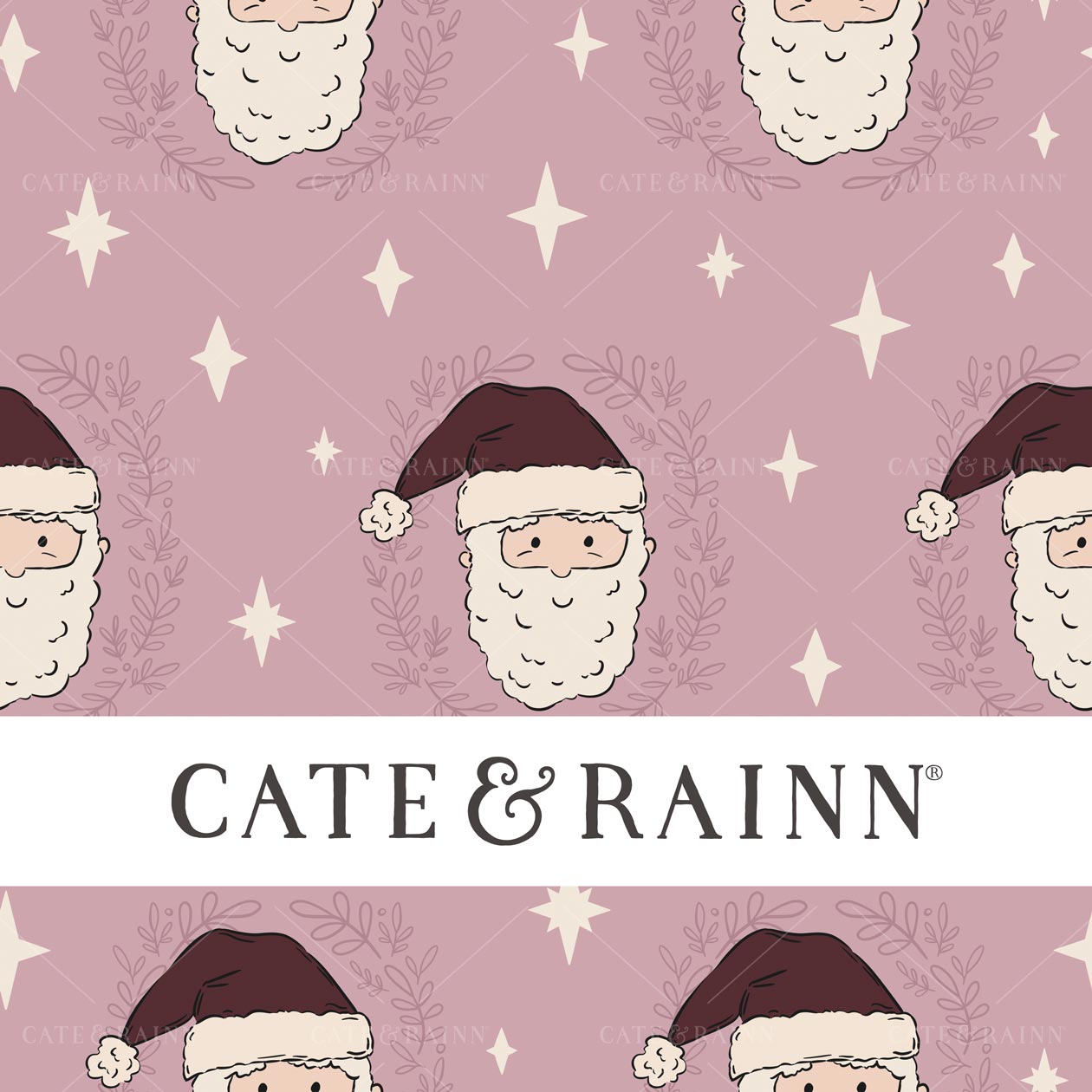 Ornate Santa Clause Seamless Pattern by Cate & Rainn