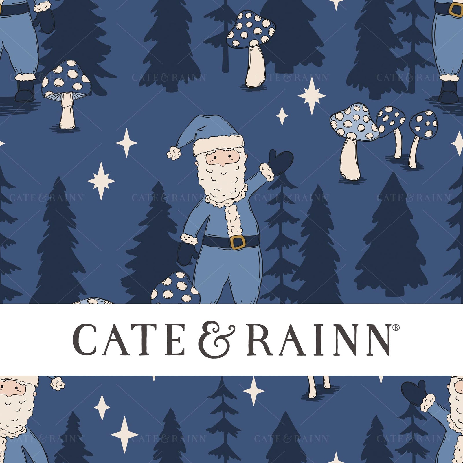 Magical Winter Forest Santa Claus by Cate & Rainn®
