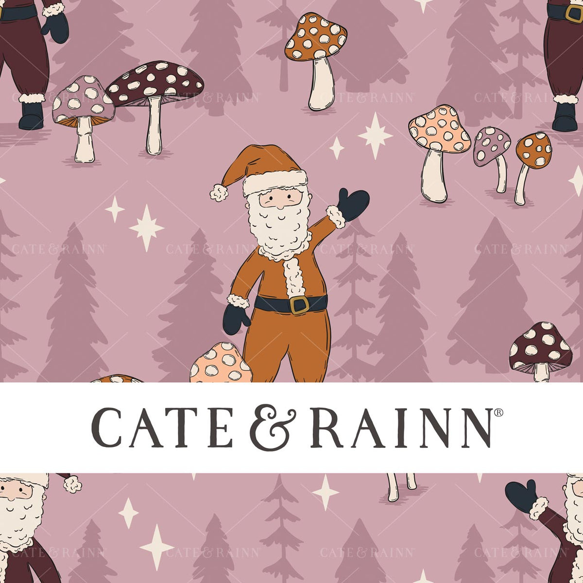 Winter Forest Santa Claus Seamless Pattern File by Cate &amp; Rainn®