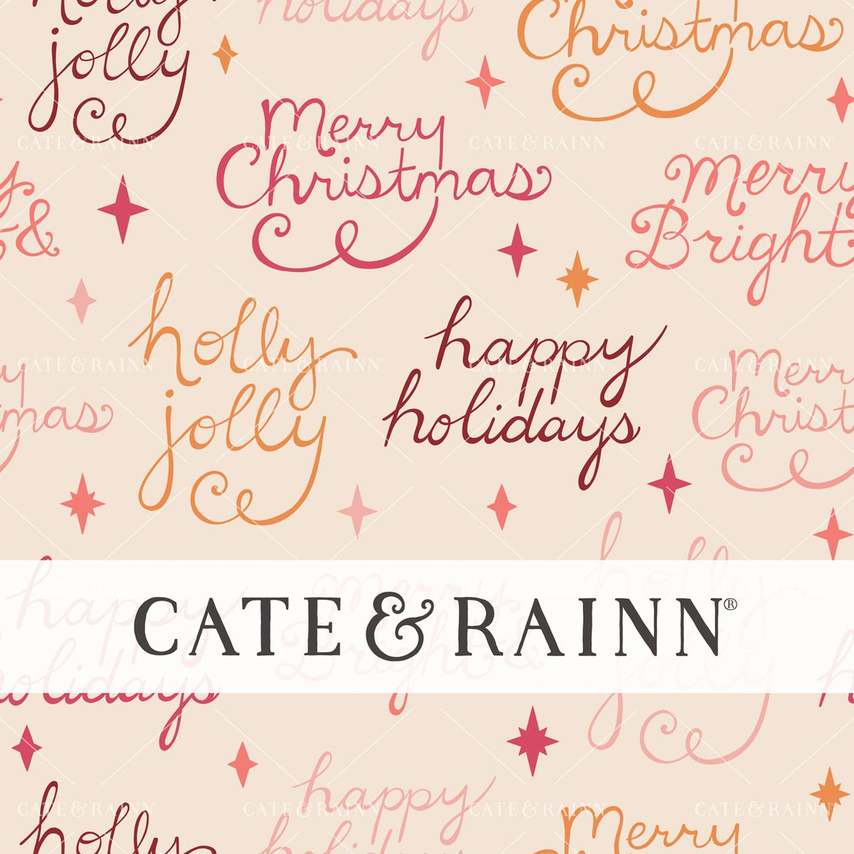 Retro Red and Pink Christmas Wishes Seamless Pattern | Whimsical Winter Candy Shoppe Collection