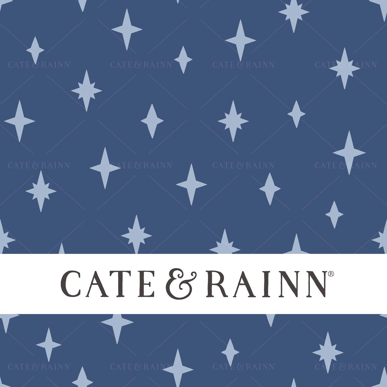 Blue Sparkles Seamless Pattern by Cate and Rainn®