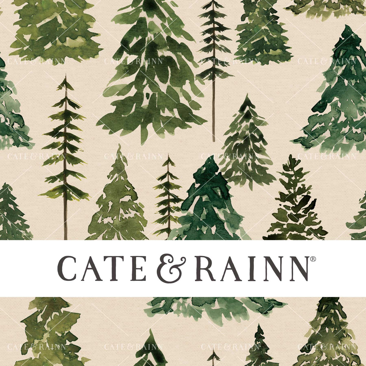 Watercolor Woodland Forest Design by Cate &amp; Rainn