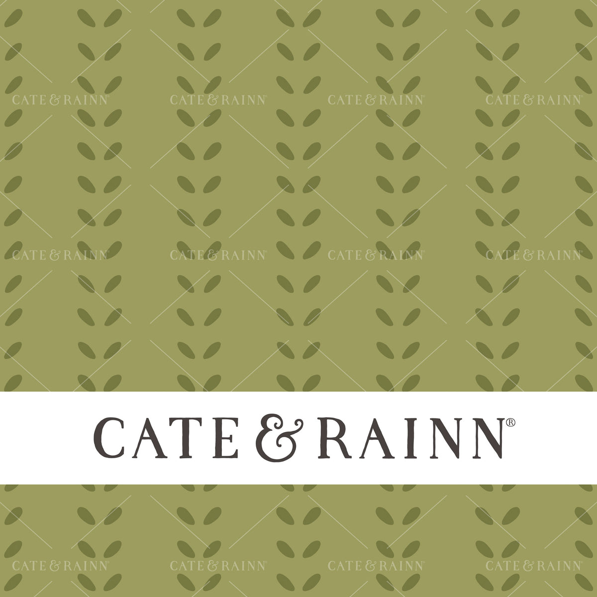 Green Petal Stripe Seamless Pattern | Wildflower Fields Collection