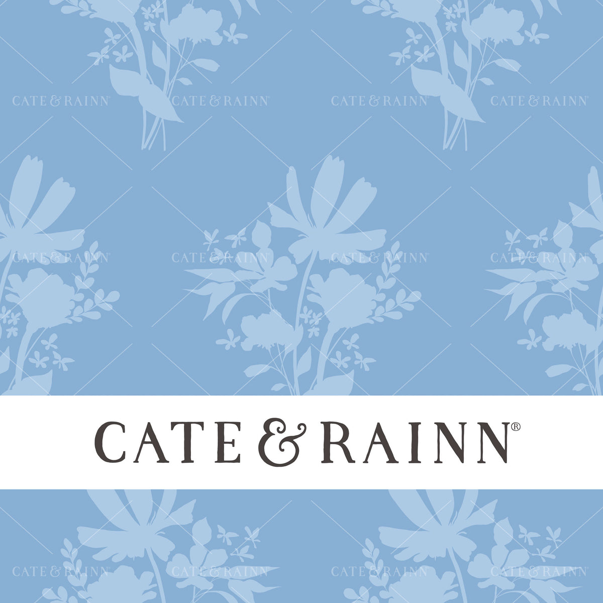 Blue Tonal Wildflower Bouquet Seamless Pattern | Wildflower Fields Collection