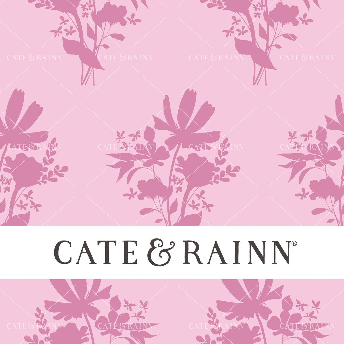 Pink Tonal Wildflower Bouquet Seamless Pattern | Wildflower Fields Collection