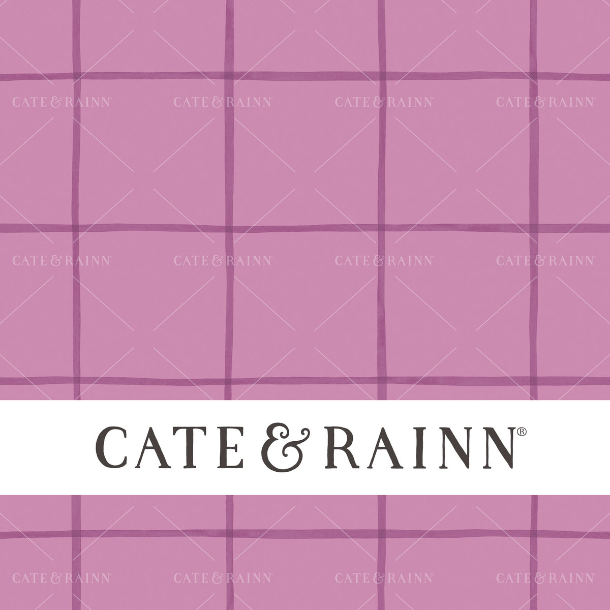 Pink Grid Plaid Seamless Pattern | Wildflower Fields Collection