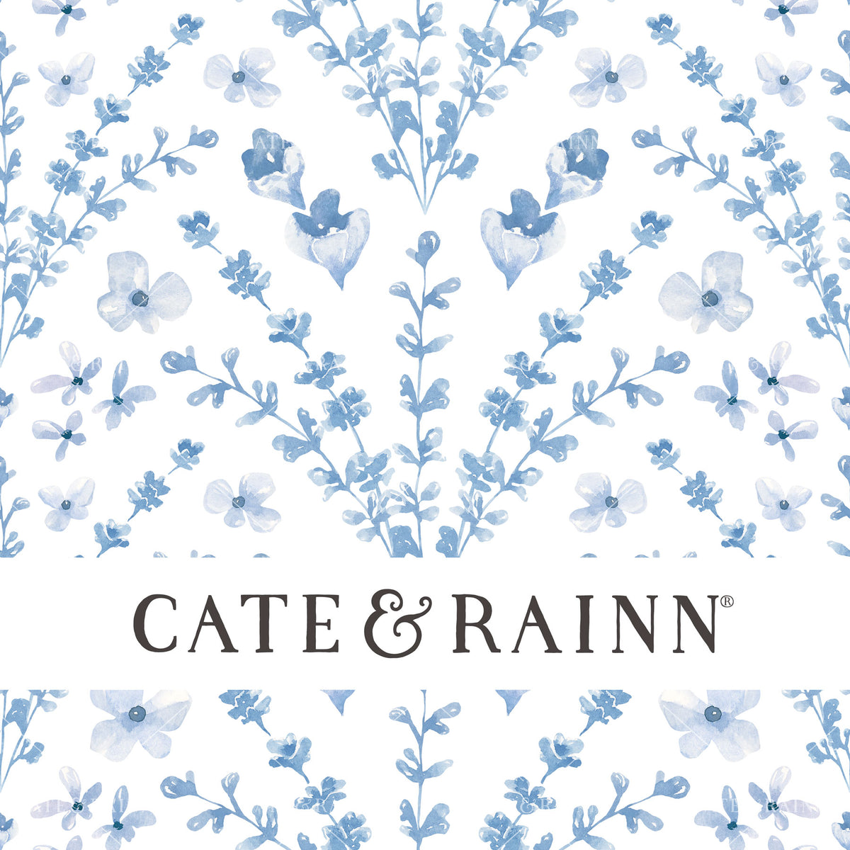 Blue Ornate Floral Seamless Pattern | Wildflower Fields Collection