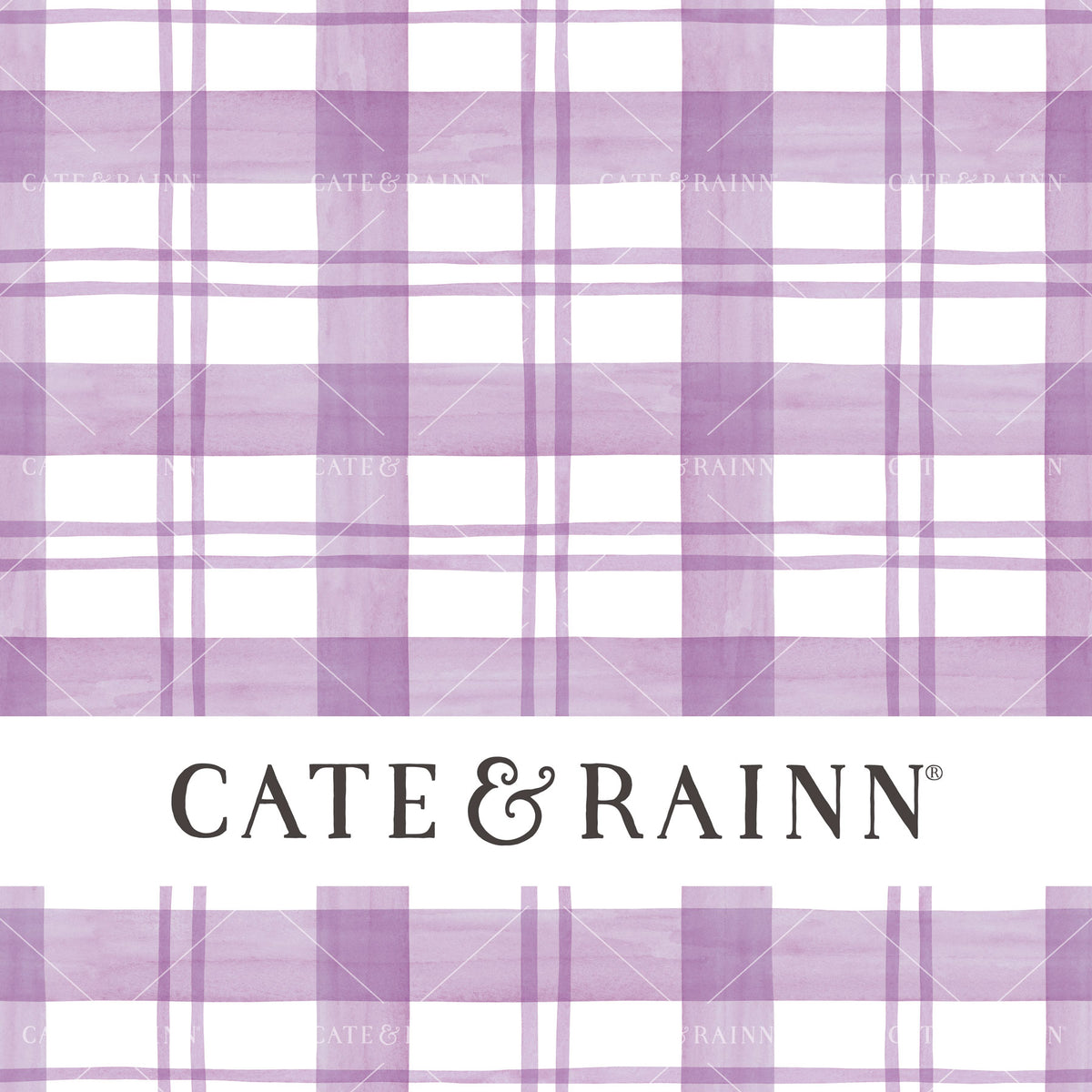 Purple Watercolor Plaid Seamless Pattern | Wildflower Fields Collection