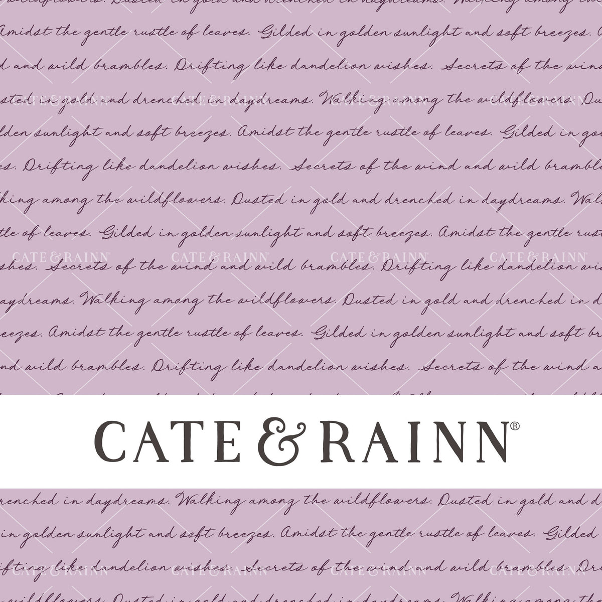 Purple Vintage Script Seamless Pattern | Wildflower Fields Collection