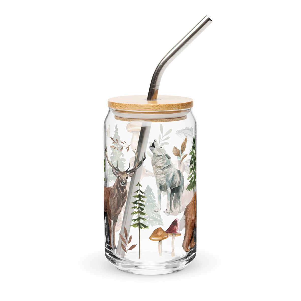 The Wild Wood Forest Animal Glass Tumbler
