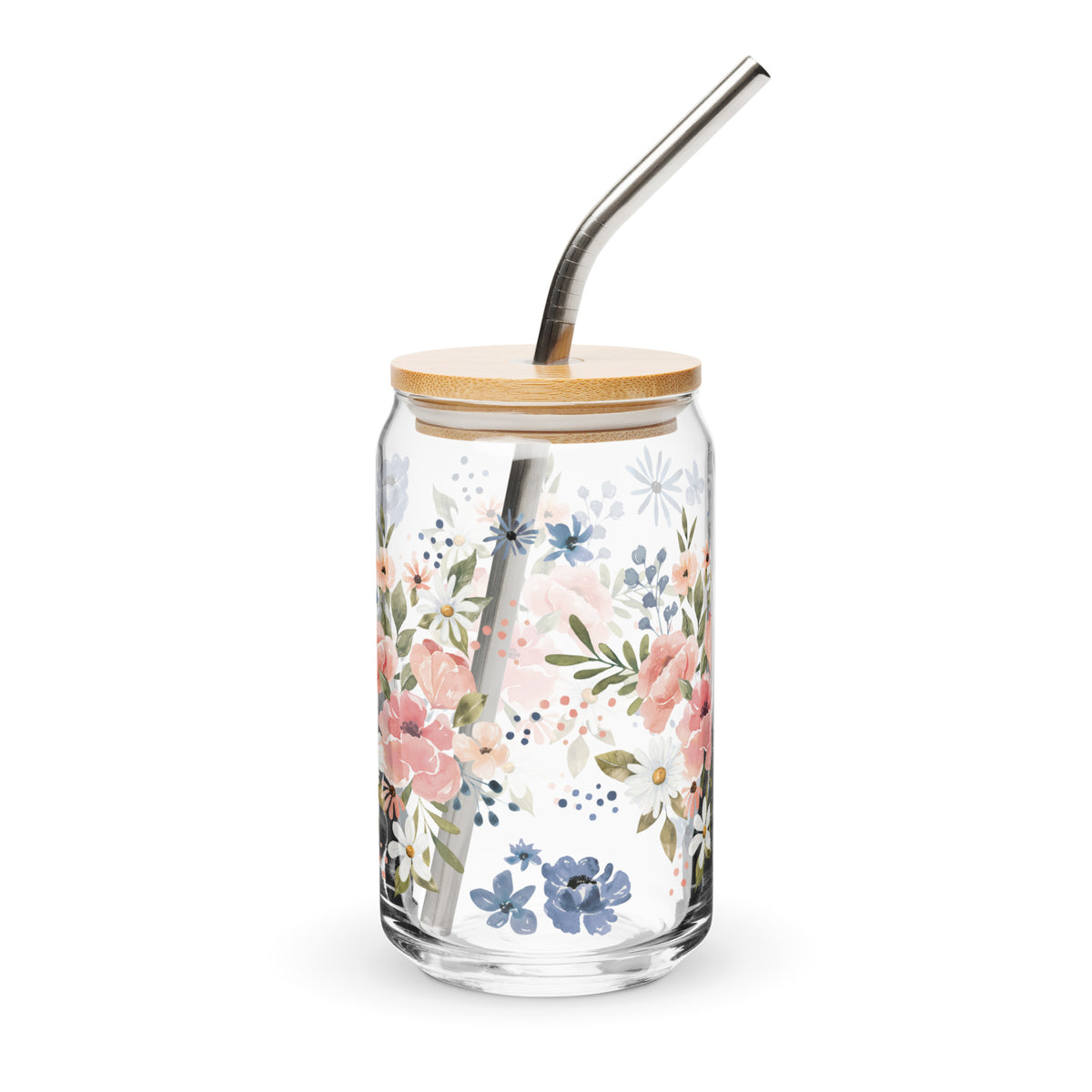 Wanderlust Floral Bouquet Glass Tumbler