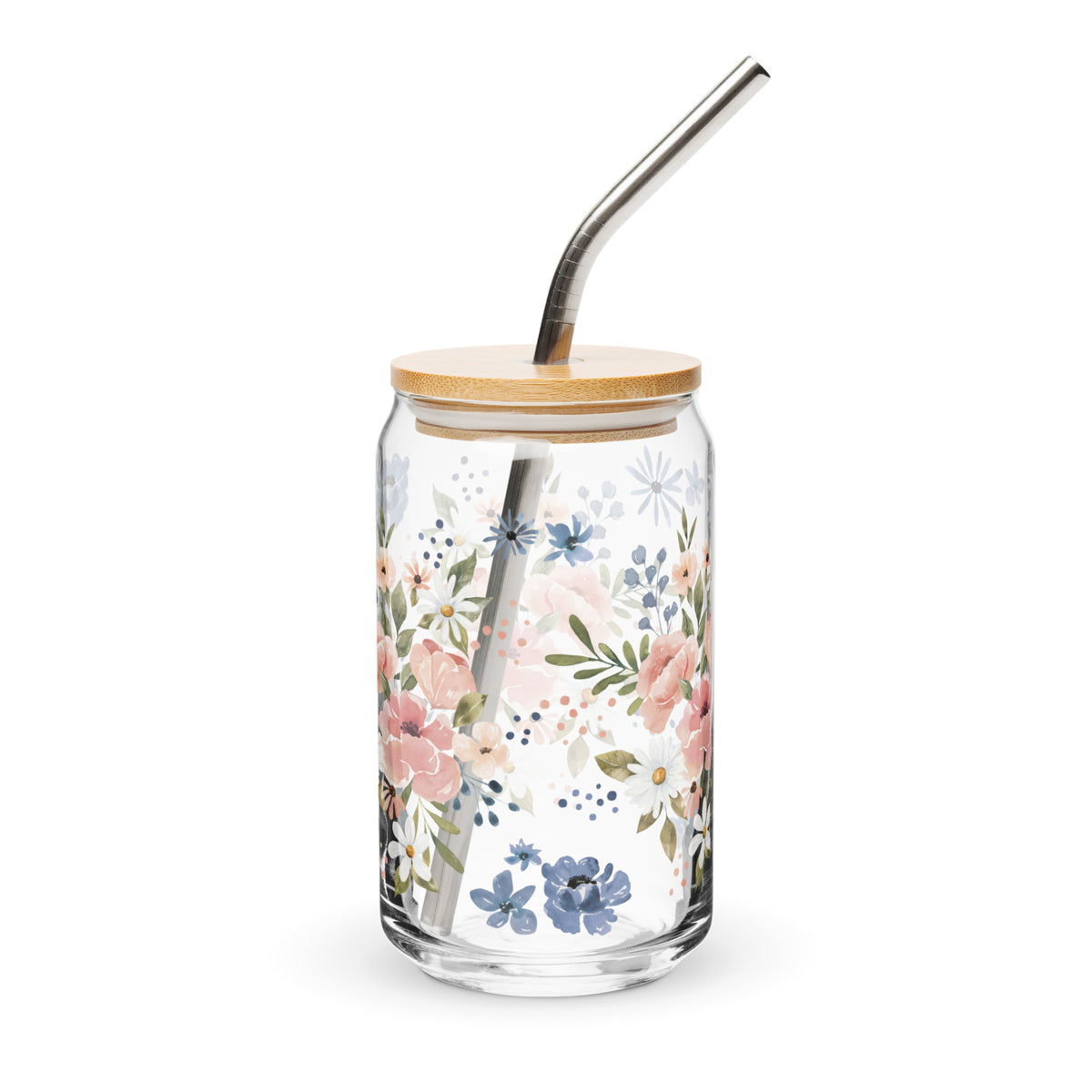 Wanderlust Floral Bouquet Glass Tumbler