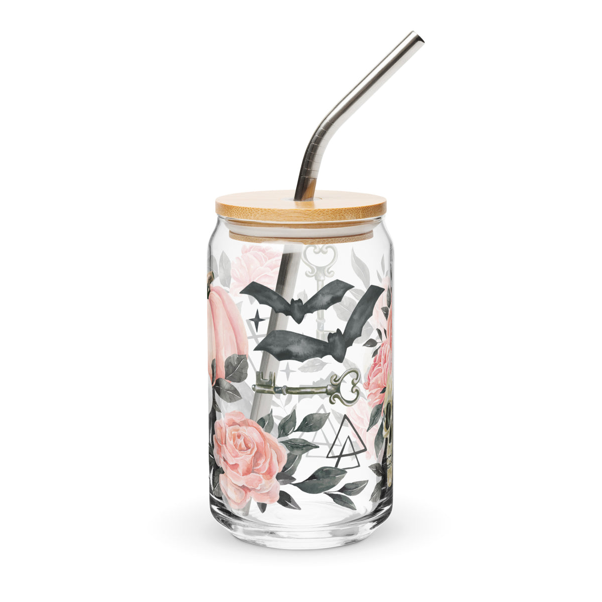 October Moon Floral Glass Tumbler