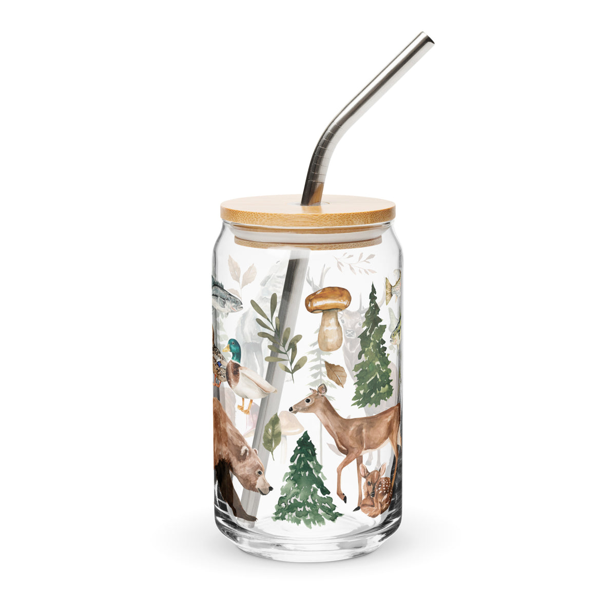 The Wild Wood Forest Animal Glass Tumbler