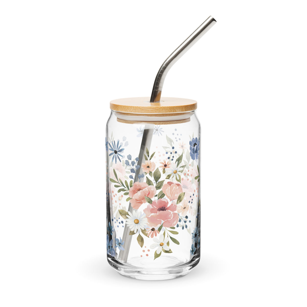 Wanderlust Floral Bouquet Glass Tumbler