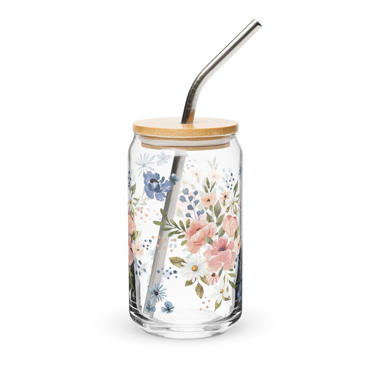 Wanderlust Floral Bouquet Glass Tumbler